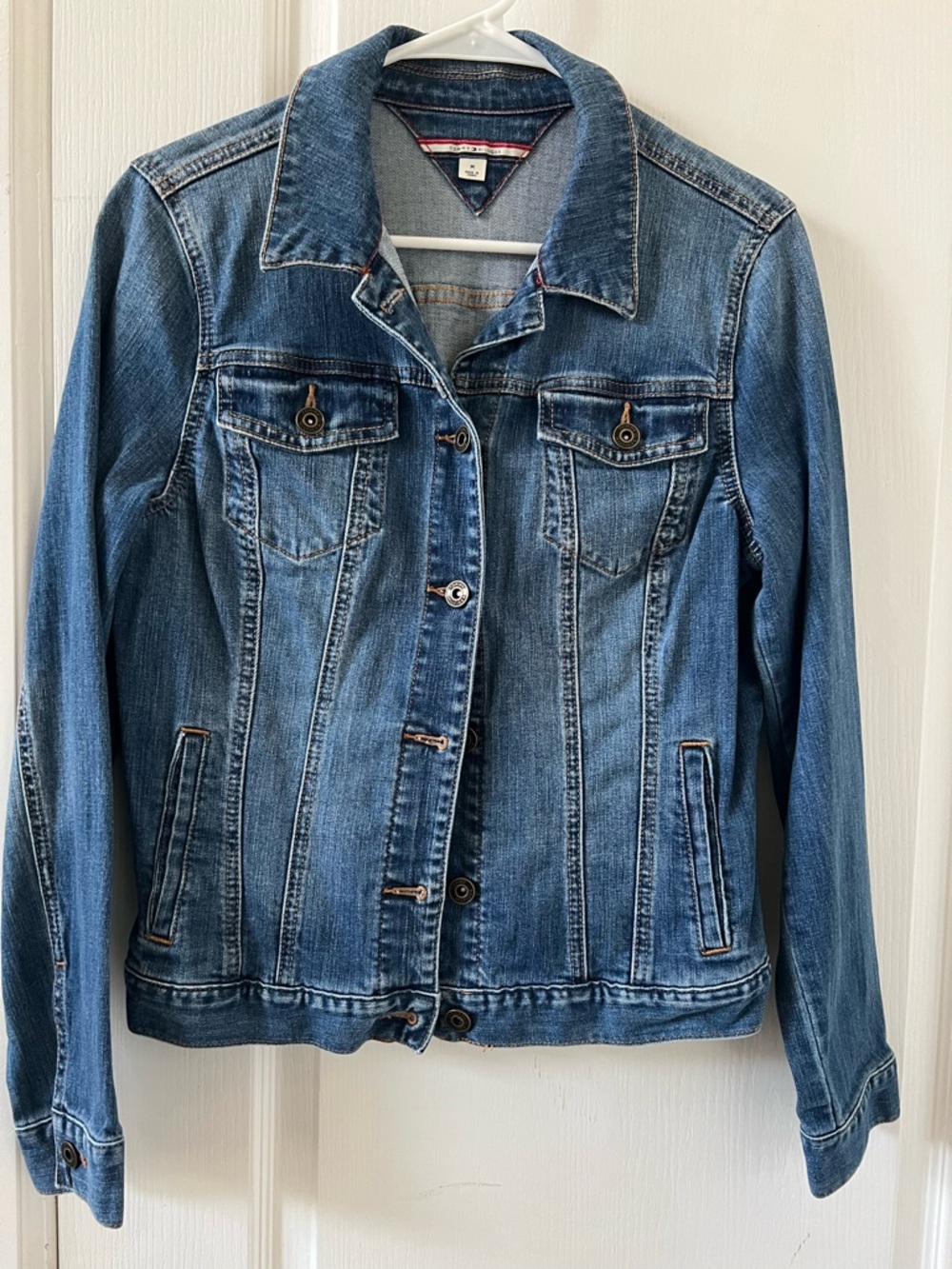 Tommy Hilfiger Womens Medium Blue Denim Jacket